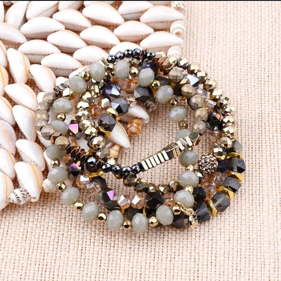 Beautiful 5Pc/Set Multilayer Trendy Natural Stone - Picture 3 of 8